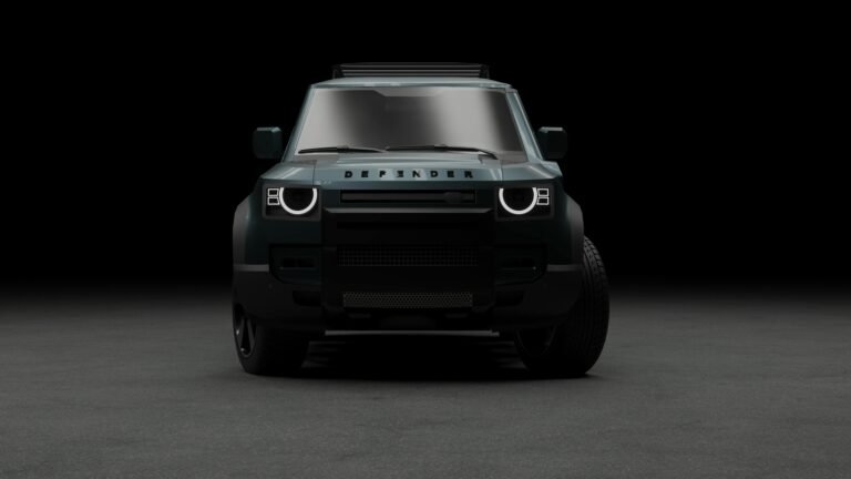 Sleek and modern off-road vehicle showcased against a dark background.